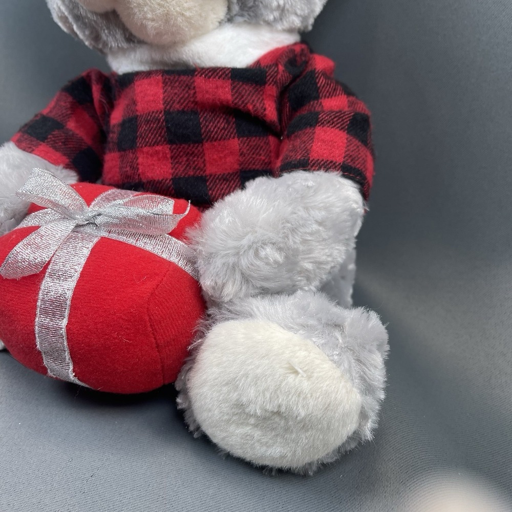 Sound N Light Bear Have Yourself Merry Little Christmas Animated Gray  VIDEO - Picture 5 of 16